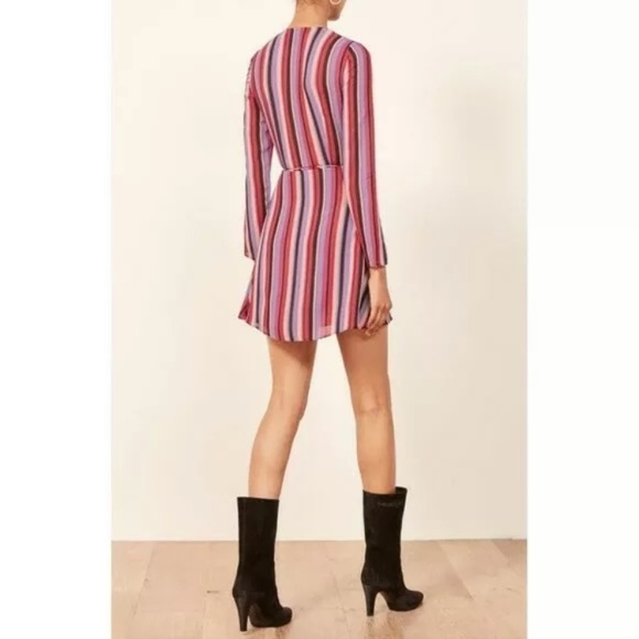 NWT Reformation Gjelina Luisa striped wrap dress - Picture 4 of 8